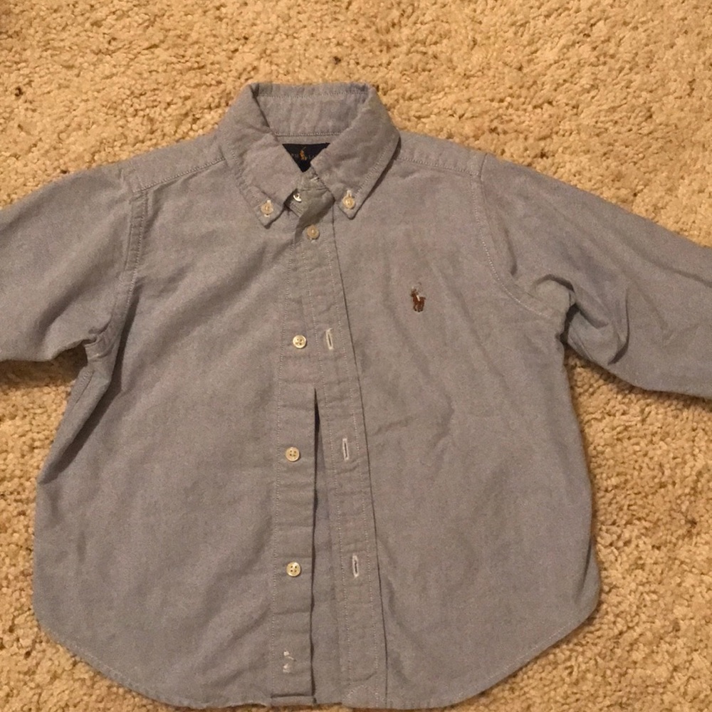 Barely use button up 3T Polo by Ralph Lauren